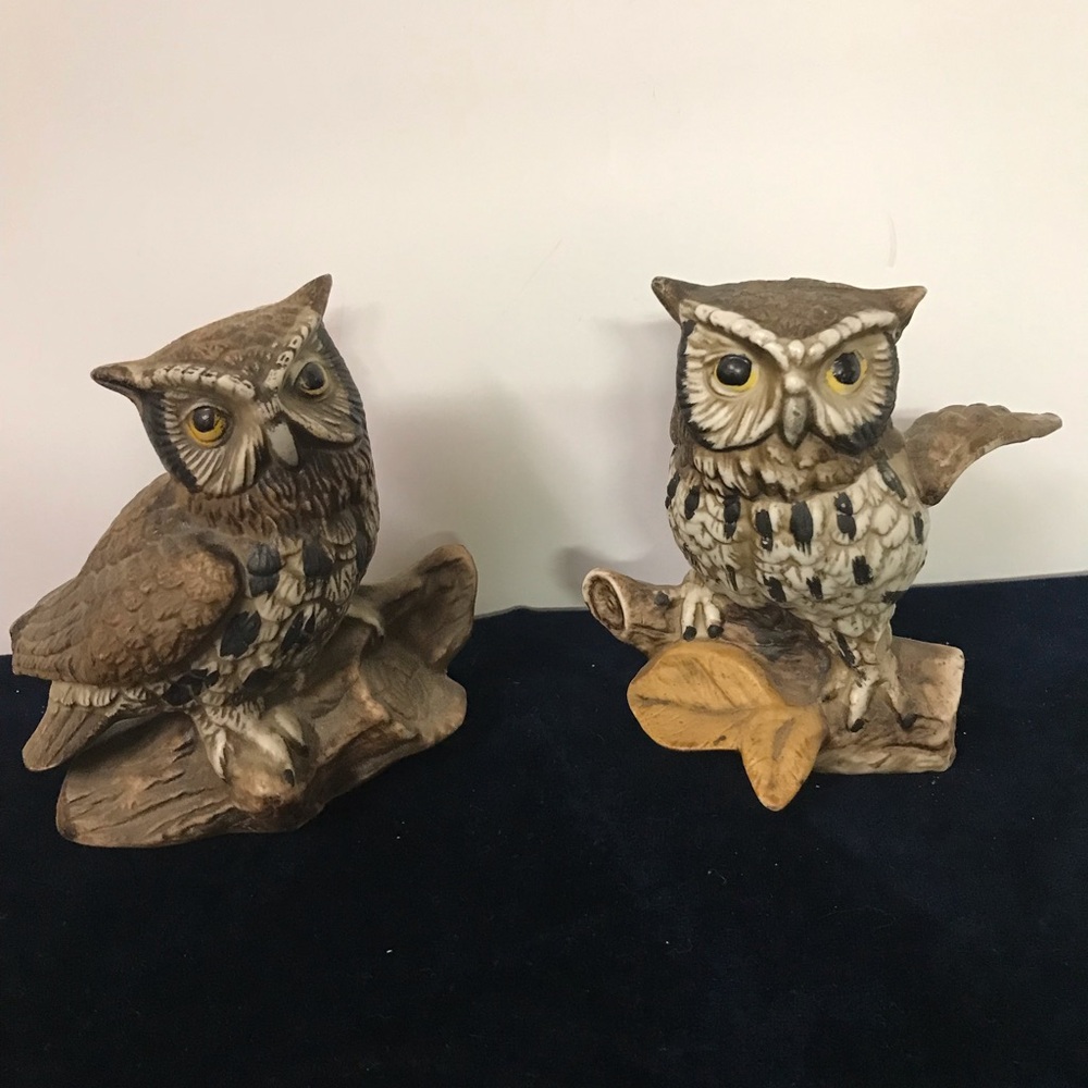 Vintage Ceramic Owl Figurines